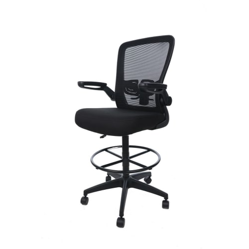 Boss Deluxe Mesh Back Ergonomic Drafting Chair, Black